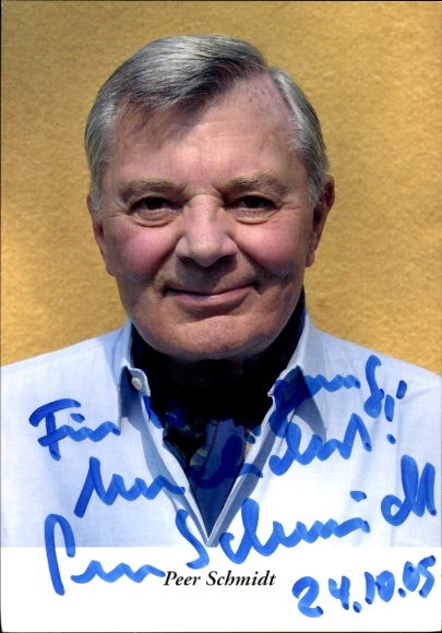 Ak Schauspieler Peer Schmidt, Portrait, Autogramm