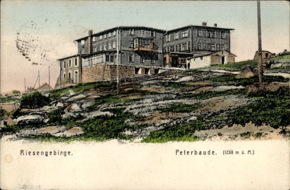 Ak Spindleruv Mlýn Spindlermühle Riesengebirge Region Königgrätz, Peterbaude, Petrova bouda