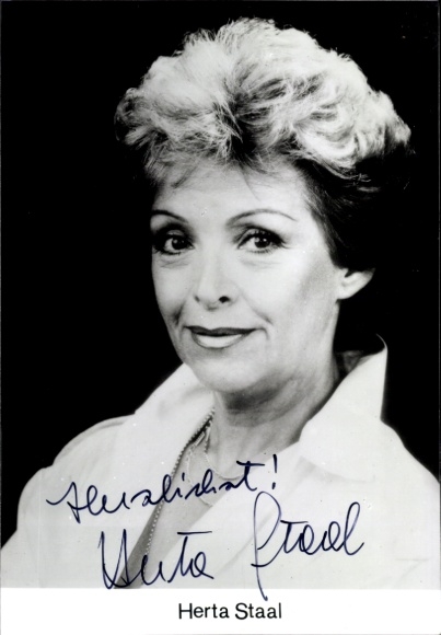 Ak Schauspielerin Herta Staal, Portrait, Autogramm