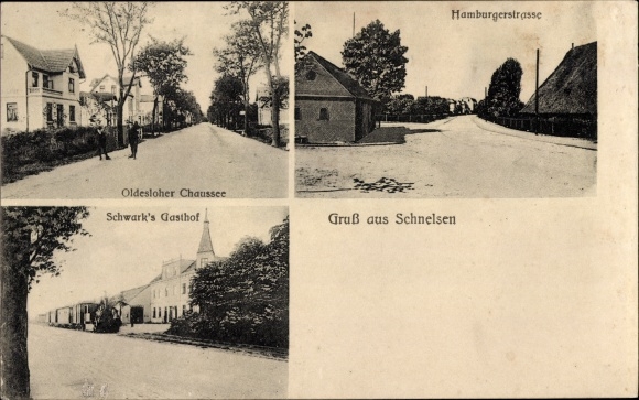 Ak Hamburg Eimsbüttel Schnelsen, Hamburgerstraße, Oldesloer Chaussee, Gasthof