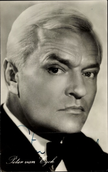 Ak Schauspieler Peter van Eyck, Portrait, Autogramm, Das Mädchen Rosemarie