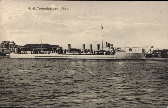 Ak Niederländisches Kriegsschiff, Hr.Ms. Fret, Torpedojäger