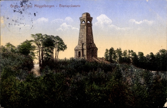 Ak Berlin Köpenick, Müggelberge, Bismarckwarte