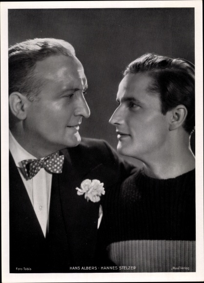Foto Schauspieler Hans Albers und Hannes Stelzer, Portrait
