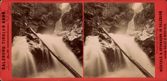 Stereo Foto Sankt Johann im Pongau Salzburg, Tiroler Bahn, Liechtenstein-Klammen