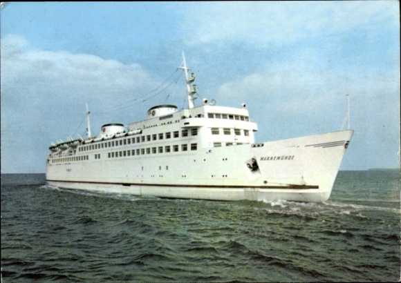 Ak Fährschiff Warnemünde