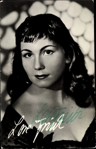 Ak Schauspielerin Lore Frisch, Portrait, Autogramm