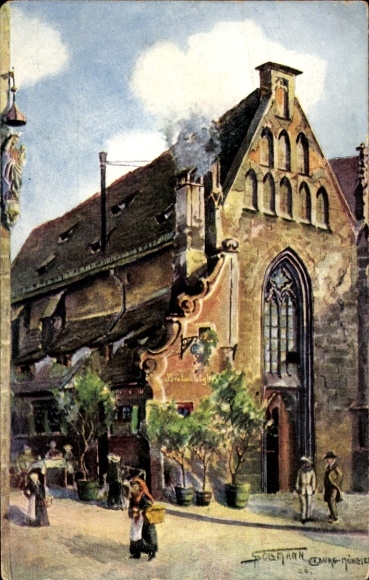 Künstler Ak Nürnberg, Bratwurstglöcklein