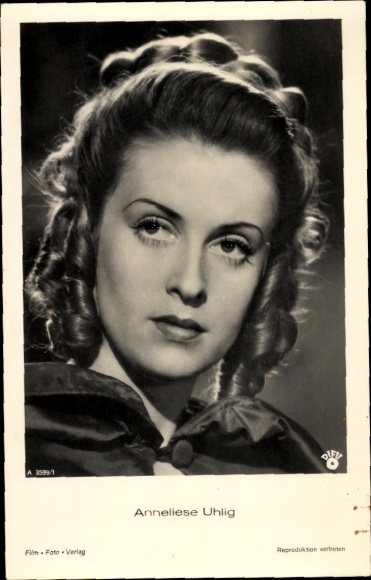 Ak Schauspielerin Anneliese Uhlig, Portrait