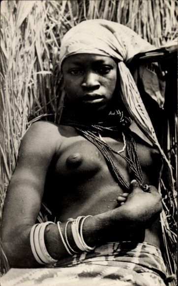 Ak Oubangui Chari Ubangi Shari Zentralafrikanische Republik, Frau-Porträt