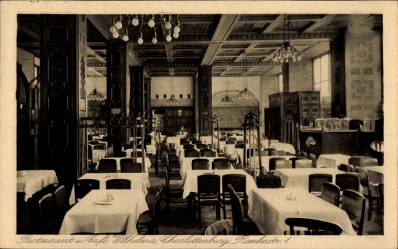 Ak Berlin Charlottenburg, Restaurant und Cafe Wilhelma, Richard Klempt, Rankestr. 1