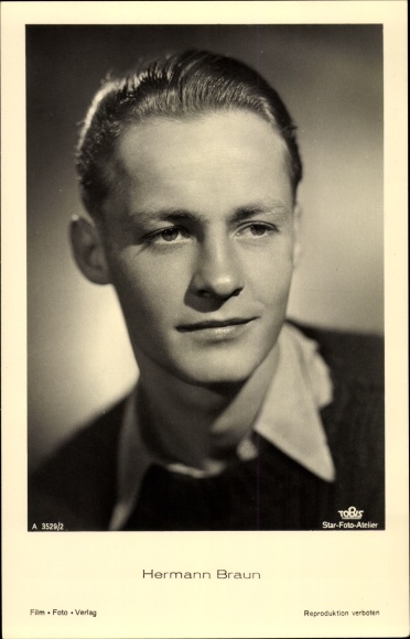 Ak Schauspieler Hermann Braun, Portrait