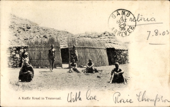 Ak Transvaal Südafrika, A Kaffir Kraal