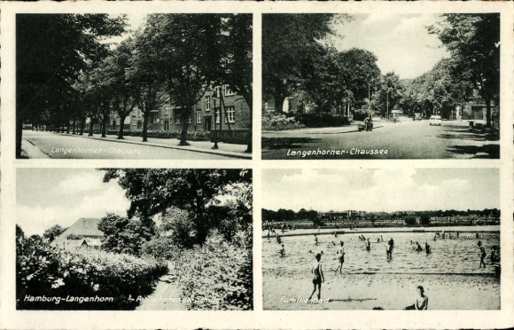 Ak Hamburg Nord Langenhorn, Langenhorner Chaussee, Familienbad