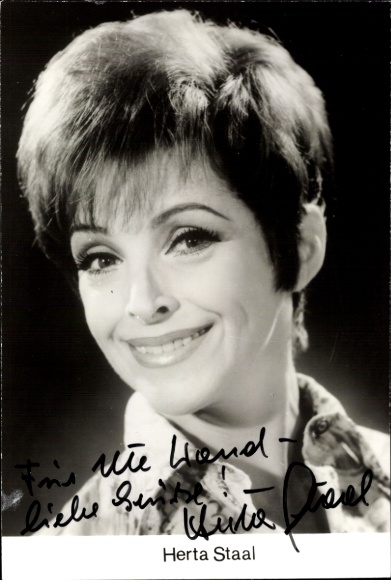 Ak Schauspielerin Herta Staal, Portrait, Autogramm