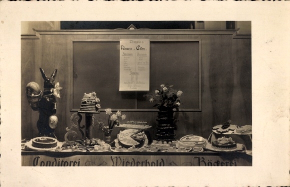 Foto Ak Frankenhausen, Konditorei Wiederhold, Ostern