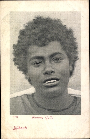 Ak Dschibuti, Galla-Frau, Portrait