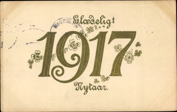 Ak Glückwunsch Neujahr, Jahreszahl 1917