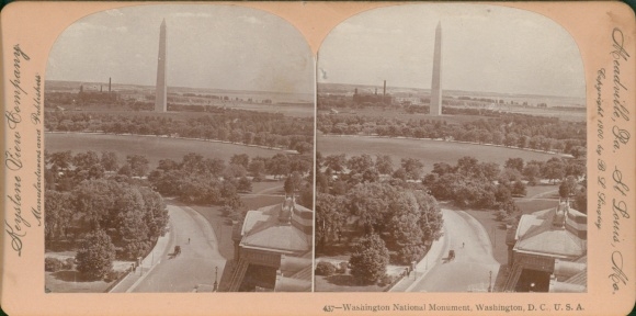 Stereo Foto Washington DC USA, Washington National Monument, Keystone View Company