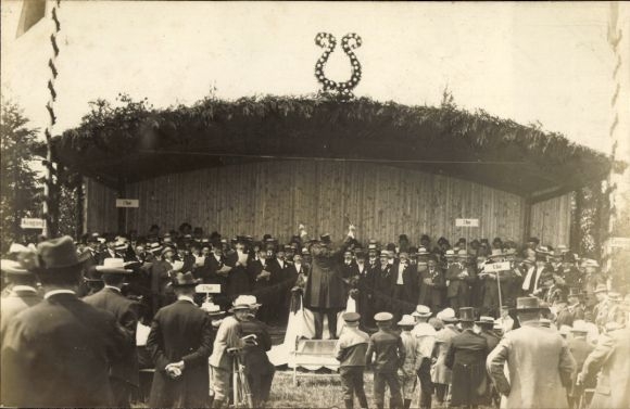 Foto Ak Lauenburg an der Elbe, Sängerfest, Juni 1913