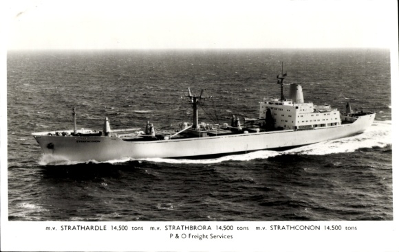 Ak Frachtschiff MV Strathardle, Strathbrora, Strathconon, P&O