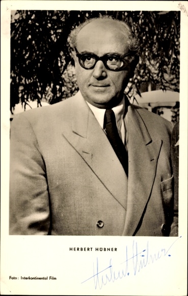 Ak Schauspieler Herbert Hübner, Portrait, Autogramm