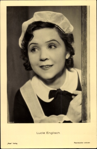 Ak Schauspielerin Lucie Englisch, Portrait