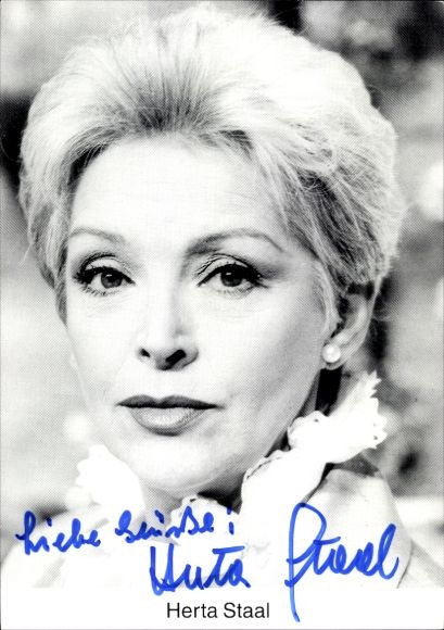 Ak Schauspielerin Herta Staal, Portrait, Autogramm
