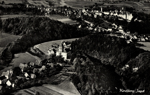 Ak Kirchberg an der Jagst, Luftbild