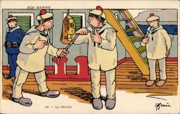 Künstler Ak Nos Marins, Matrosen, La Meche