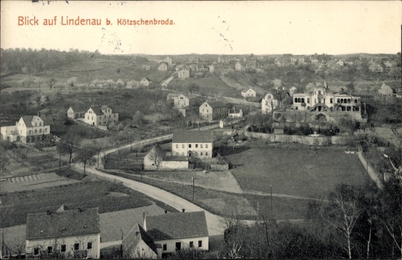 Ak Lindenau Radebeul Sachsen, Gesamtansicht
