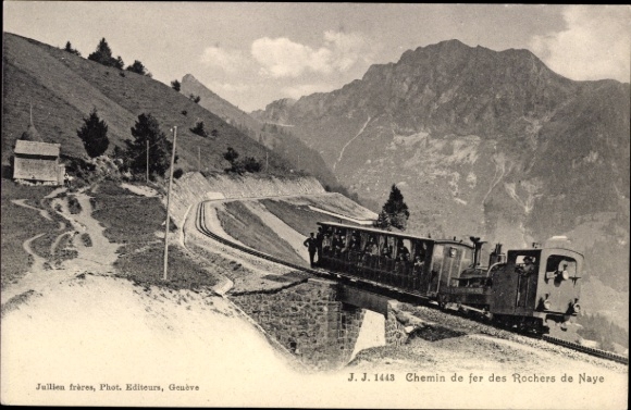 Ak Veytaux Kanton Waadt, Chemin de fer des Rochers de Naye