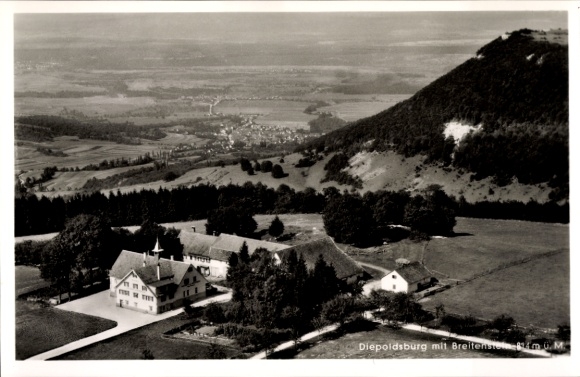 Ak Lenningen in Württemberg, Diepoldsburg, Fliegeraufnahme