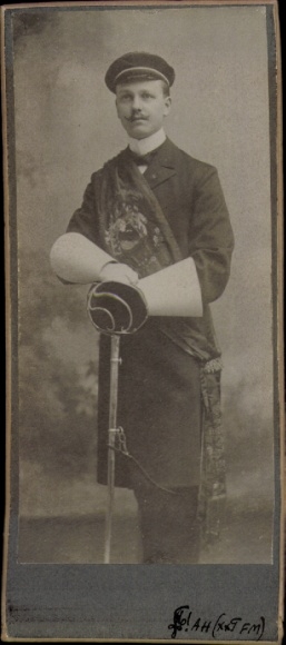 Studentika CdV Porträt eines Studenten