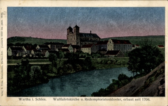 Luna Ak Bardo Śląskie Wartha Schlesien, Wallfahrtskirche, Redemptoristenkloster