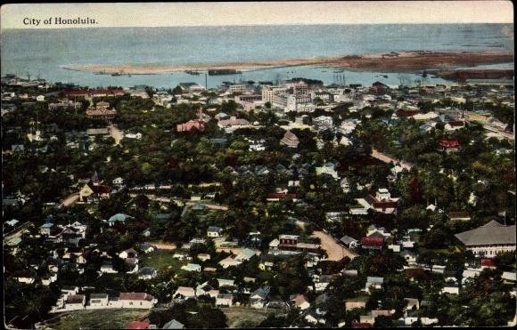 Ak Honolulu Hawaii USA, Gesamtansicht