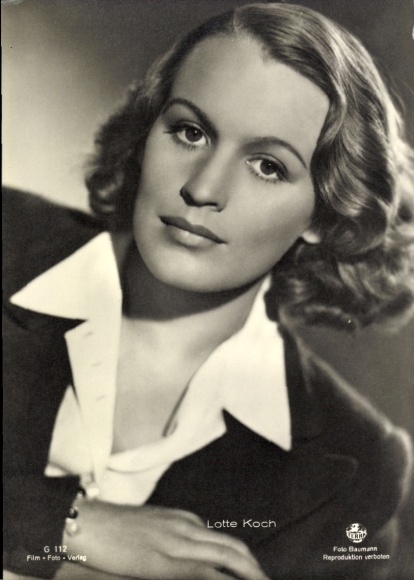 Ak Schauspielerin Lotte Koch, Portrait, Autogramm