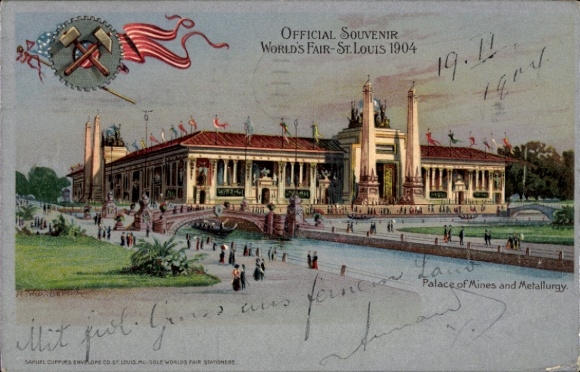 PC  Saint Louis Missouri USA, World's Fair, Palace of Mines and Metallurgy