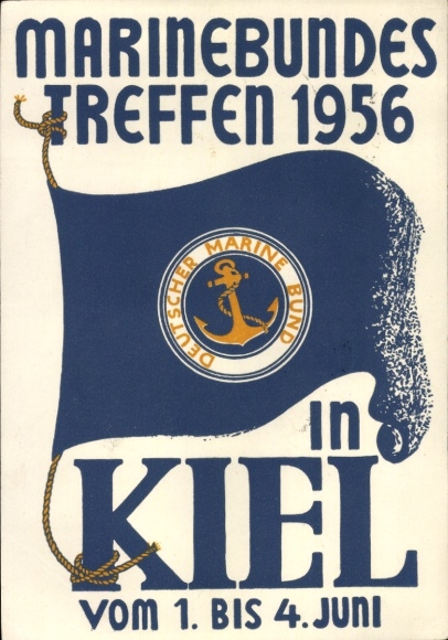 Ak Kiel in Schleswig Holstein, Marine Bundes Treffen 1956 vom 1. bis 4. Juni, Deutscher Marine Bund