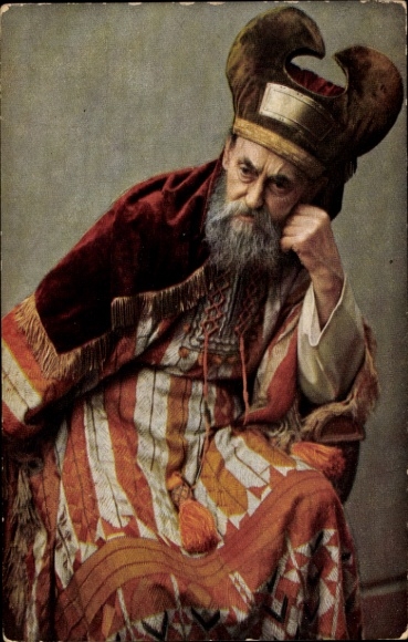 Ak Passionsspiele Oberammergau 1922, Annas, Darsteller Sebastian Lang, Serie I No. 5