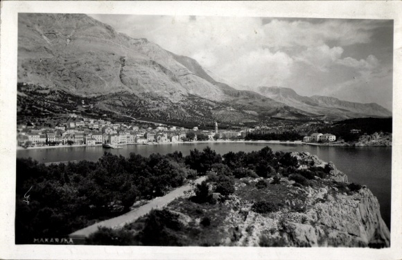 Ak Makarska Kroatien, Gesamtansicht