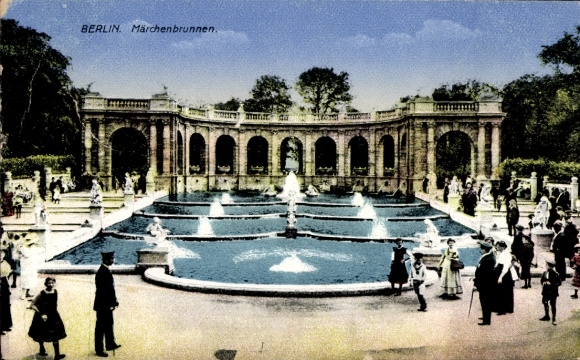Ak Berlin Friedrichshain, Märchenbrunnen