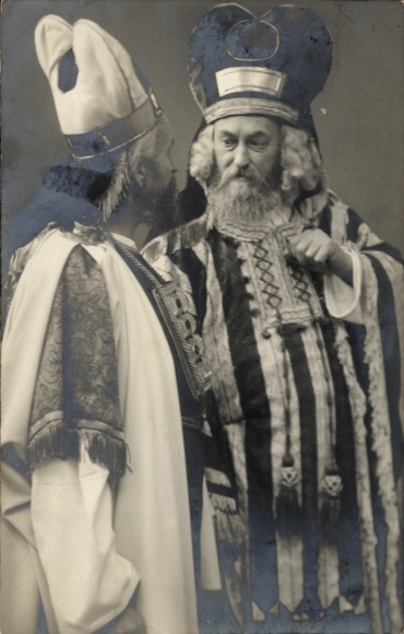 Ak Oberammergau, Passionsspiel 1910, Kaiphas und Annas