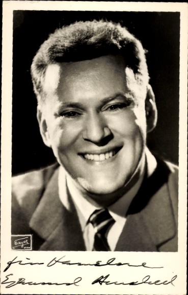 Foto Ak Opernsänger Edmund Hurshell, Portrait, Autogramm