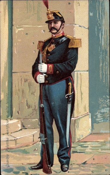 Litho Vatikan, Guardia Palatina pontificia in alta tenuta, päpstliche Wache