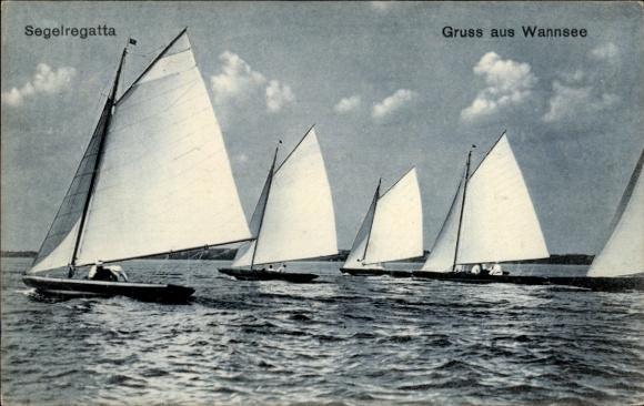 Ak Berlin Zehlendorf Wannsee, Segelregatta