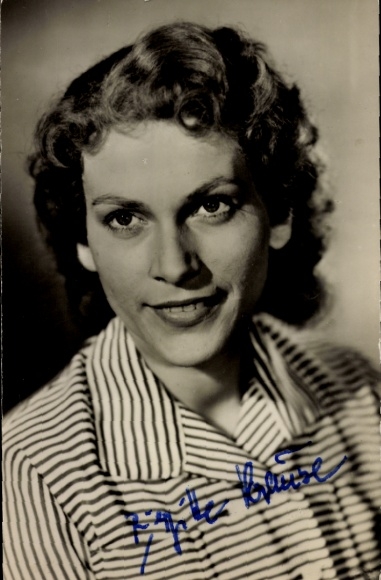 Ak Schauspieler Brigitte Krause, Portrait, Autogramm, Einmal ist keinmal