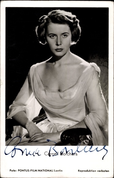 Ak Schauspielerin Cornell Borchers, Portrait, Autogramm