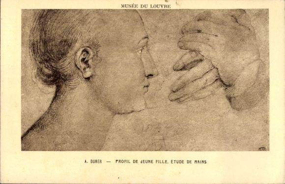 Künstler Ak Dürer, Albrecht, Profil de jeune Fille