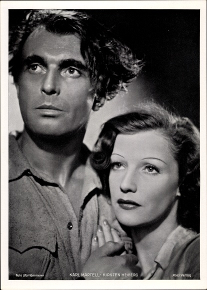 Foto Schauspielerin Kirsten Heiberg, Schauspieler Karl Martell, Portrait